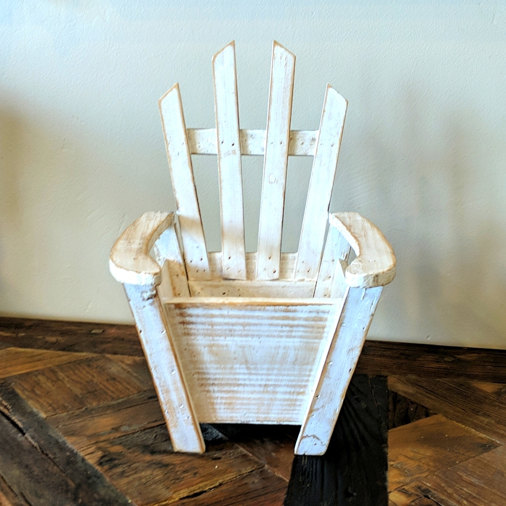 Adirondack Chair Shaped Container (for plants or knick knacks - it's adorable!)